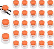 Uxcell 25 Pcs Assorted Colors Plastic Spring Cord Lock, Double-Hole Slider Toggl