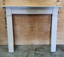 Painted Wooden Fireplace Surround / Mantel – Classic Elegant Design
