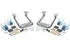 Silver Step Bars for 2003-2009 GMC Sierra 1500 Hoop Steps Polished for Sierra