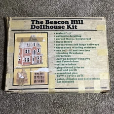 1983 VTG in Box.The Beacon Hill Wooden Dollhouse Kit by Greenleaf As Is Read!