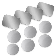 Adhesive Metal Plate Set for Magnetic Car Mount Phone Holder 10 Pack