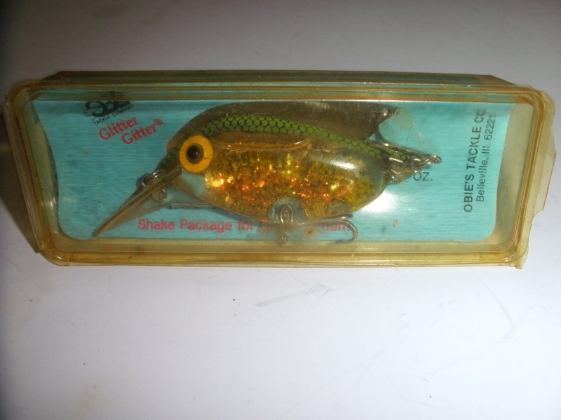 Vintage Glitter Gitter Liquid Filled Lure, Obie's Tackle Co., New in Package