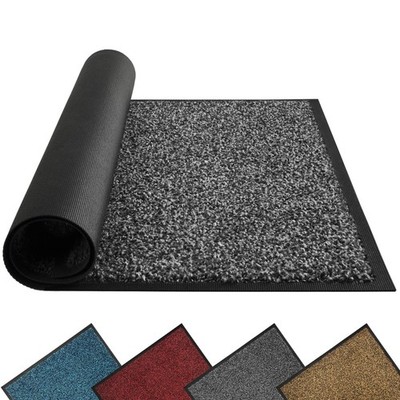 Floor Mat for Indoor & Outdoor, 90x150cm Grey Floor Mats, Durable Washable Floor M...