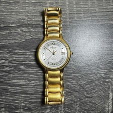 Rotary Elite Ladies Quartz Watch Stainless Steel Gold Sapphire Glass