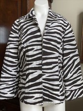 CHICO'S Women's Zebra Print Luxury Blazer Jacket Size 0 