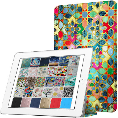 iPad Air 3 PRO 10.5 10.9 7.9 10.2 Sleep/Wake PC Dual Angle Stand Cover Damask