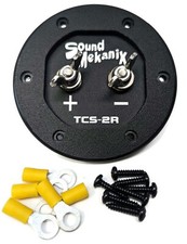 Round Subwoofer Speaker Box Terminal Cup, Single Input - TCS-2R BLACK