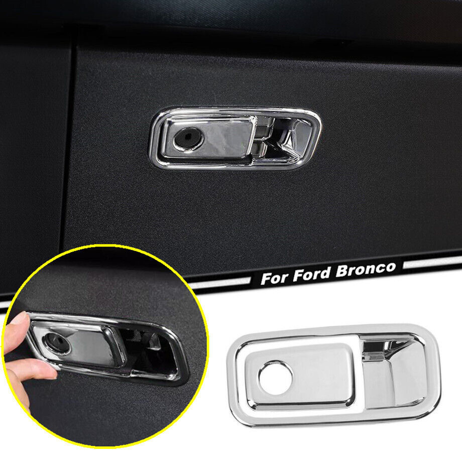 For Ford Bronco 21-24 Chrome Co-pilot Storage Box Handle Cover Trim Accessories