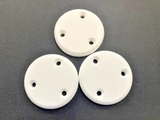 KING STARBOARD 3-PCS WHITE COVER PLATES 2" DIAMETER w/ mounting holes