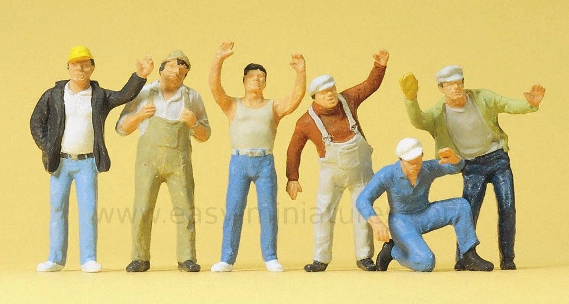 Preiser 14031 Figurines de mécaniciens, 1:87 / H0 - Lokschuppen Berlinski