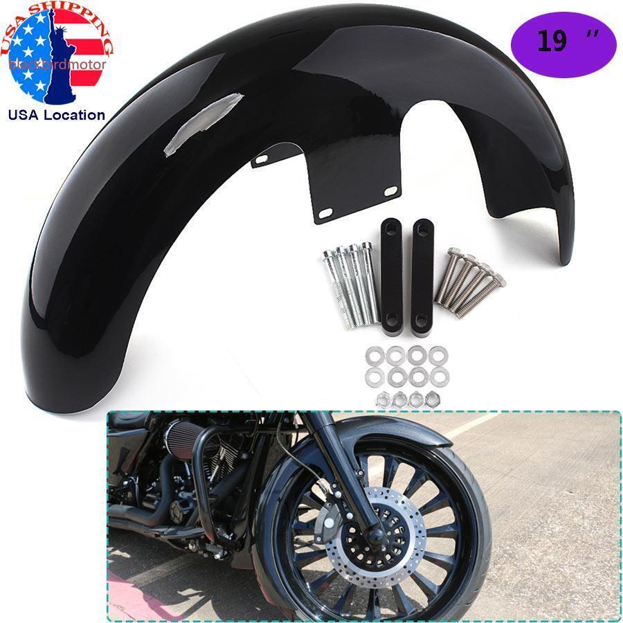 19 Inch Wrapped Wheel Black Front Fender Fit For Harley Touring