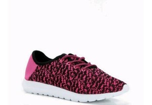 pink knitted trainers