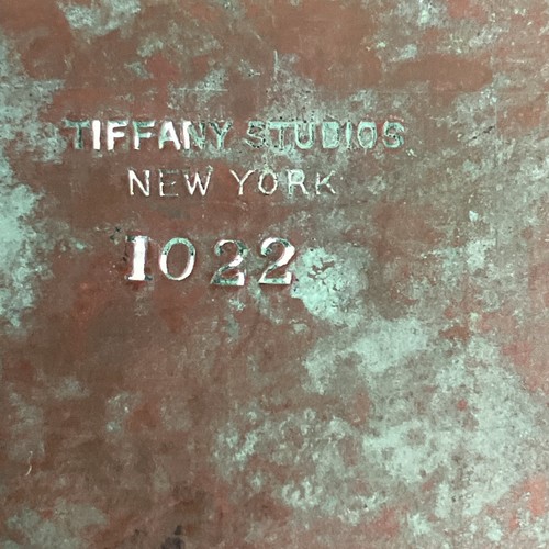 Antique Tiffany Studio New York Bronze Pine Needle #1022 Note Pad Paper Holder - Picture 5 of 12