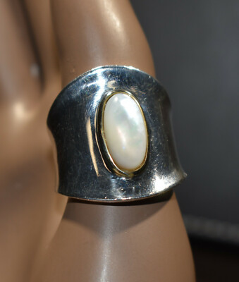 Sterling Silver And Brass RLM Studio Wide Band Ring