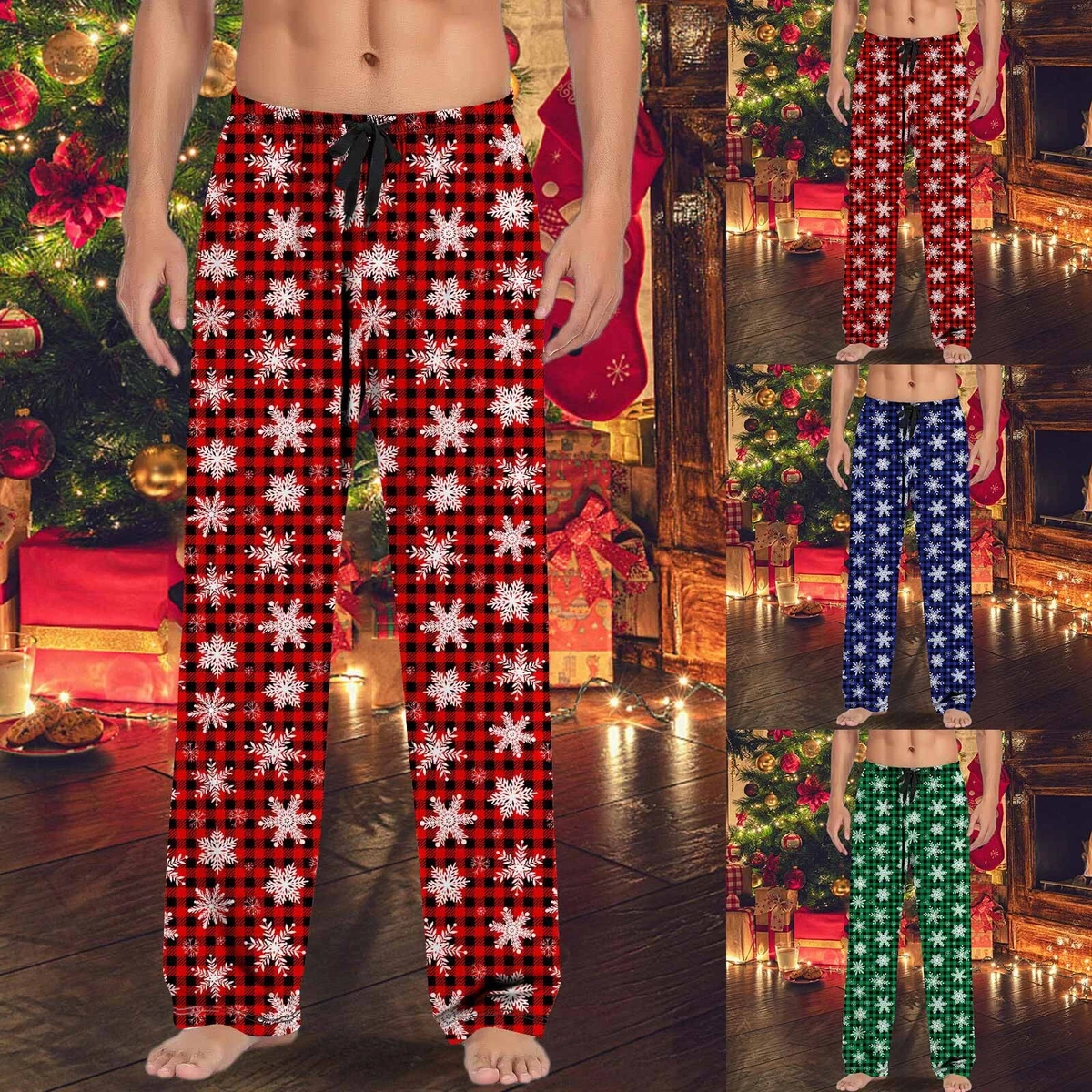 Mens reindeer shop pajama pants