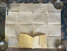 1716 Original Lease and Release Vellum Indenture / Quite Large in Size / 2 Sheet