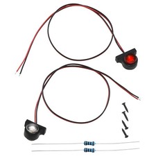 1 Pair White & Red RC Marker Lamps LED Light for 1/14 DIY RC Trucks Trailer