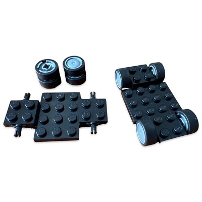 LEGO 2x Car Base 4x7x2/3 in Black with Wheel Pins Wheels Vehicle  Starter UK