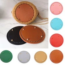Round Bottom Knitting Bag PU Leather Tray Replacement DIY Accessories