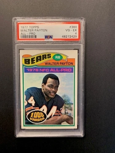 1977 Topps All Pro 2nd Year Walter Payton #360 PSA 4 Nicely Centered CRISP.