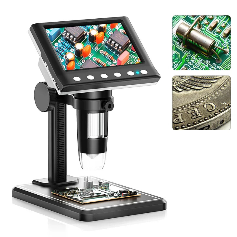RIEVBCAU DM7 4.3'' Digital Microscope, 1000X Magnification & 1080P Video