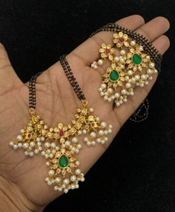 Authentic Indian Bollywood Bridal Party Wear Gold Plated Cz M.s Set Weeding Women GI_184