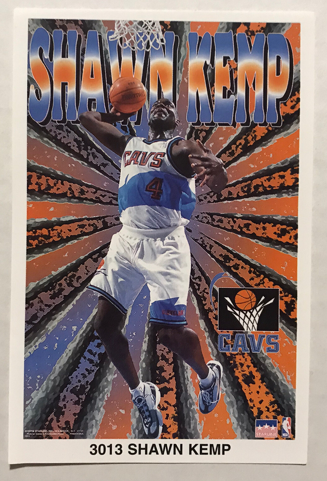 Shawn Kemp STARLINE NBA Mini Poster approx. 3 x 5 Inches 3013 eBay