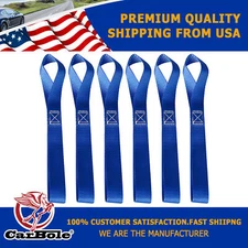 6x Soft Loop Motorcycle Tie Down Straps Heavy Duty Tiedown Loops 4500Lbs for ATV