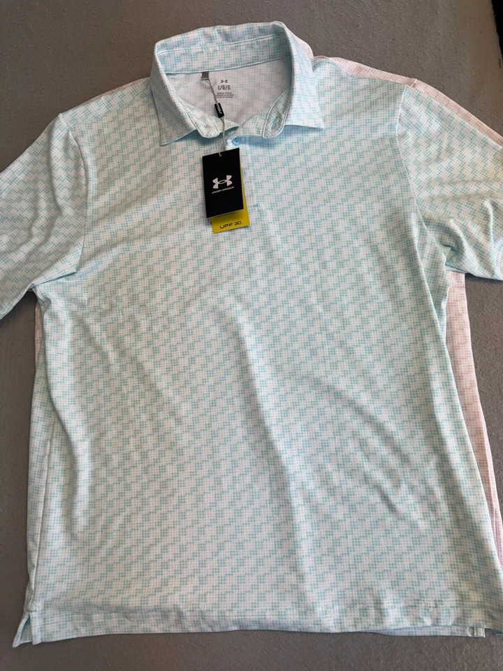 (2) Juego de 2 polos de golf Under Armour nuevos Drive Clubhouse precio de venta sugerido por el fabricante 160 USD Foto 4 de 4