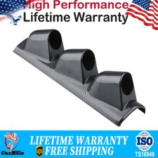 Carbon Look Triple 3 Holes Pillar Gauge Cluster Pod Display Holder 2 52mm Left