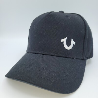 True Religion Snapback Baseball Cap Hat Black White Small