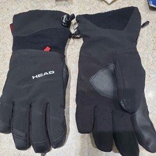 NWOT MENS MEDIUM BLACK HEAD DUPONT SORONA SENSATEC SKI GLOVES ZIPPER POCKET