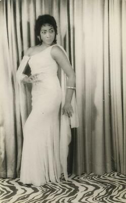 princess polly baby blue dress c. 1950's Gloria Davy Photo RPPC by Carl Van Vechten HARLEM RENAISSANCE