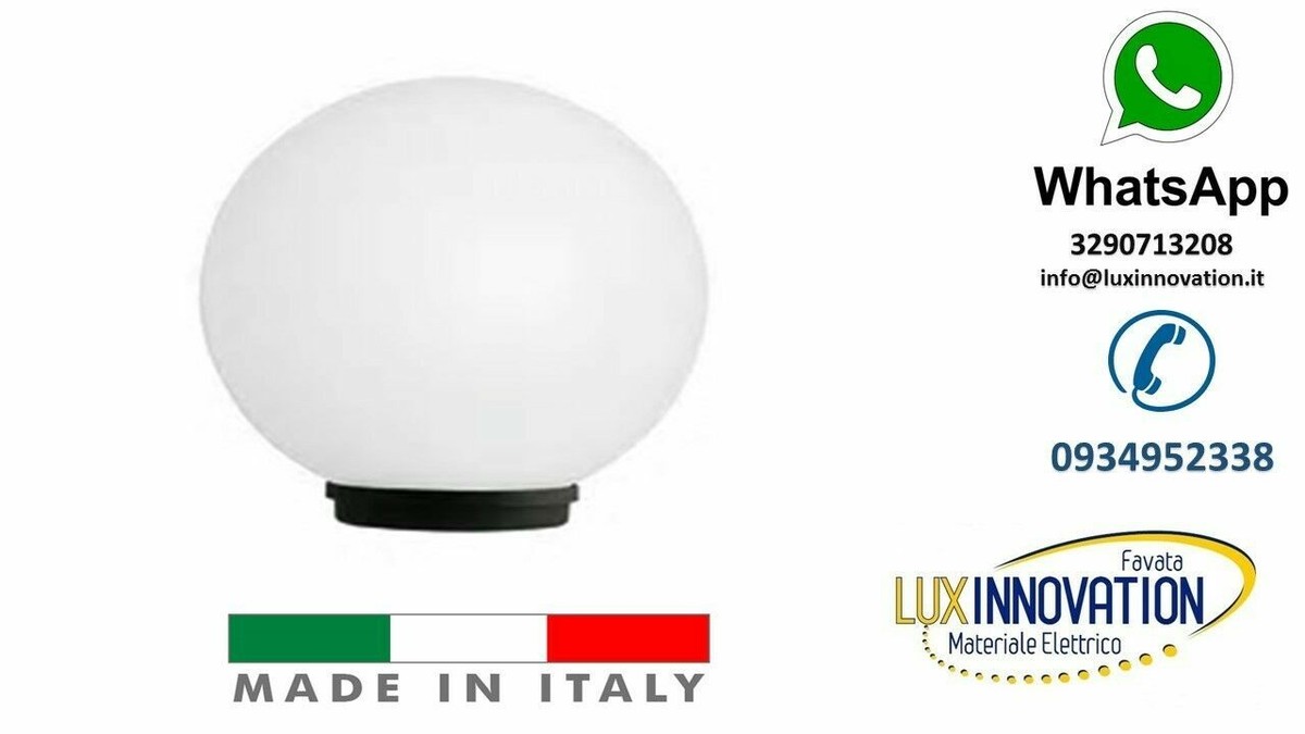 Paralume Globo Trasparente Per Lampioni Esterni - 25cm, Plastica Resistente, Facile Da Pulire, Copertura Protettiva