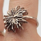 VIntage Oxidized Sterling Silver Firework size 8.5 3.5g