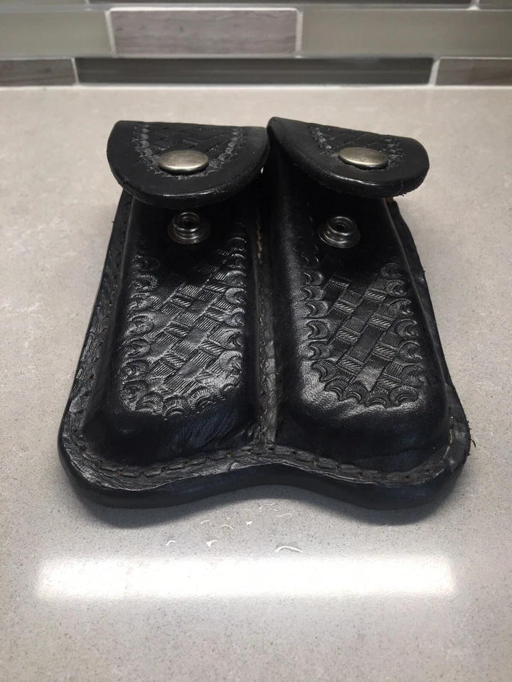 Black Leather Two Magazine Pouch by El Dorado - Image 3 of 4