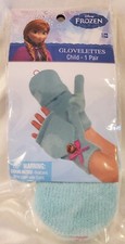 New Disney Frozen Anna Glovettes Mittens Costume Gloves Child Size Ages 4 Blue