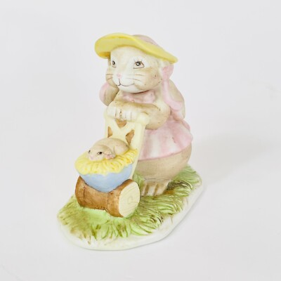 WILLITTS DESIGN Bunny Rabbit W/ Stroller & Baby Bunny figurine # 5710/ 1996