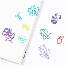 Paper Clips Digital Roses Metal Bookmarks Colorful Stationery Office Supplies