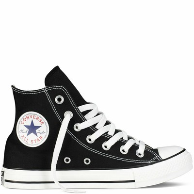 all star hi trainers black canvas