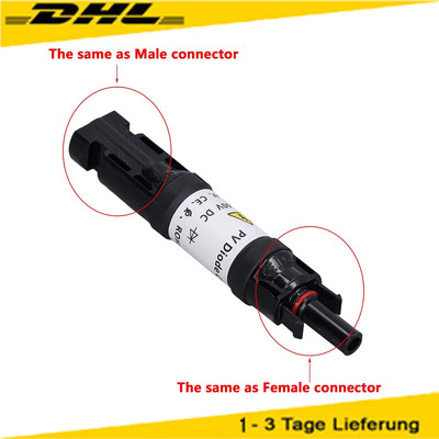 Solar PV Solardiodenstecker Solardiode Stecker Diode Solarmodul IP67, UL94-VO