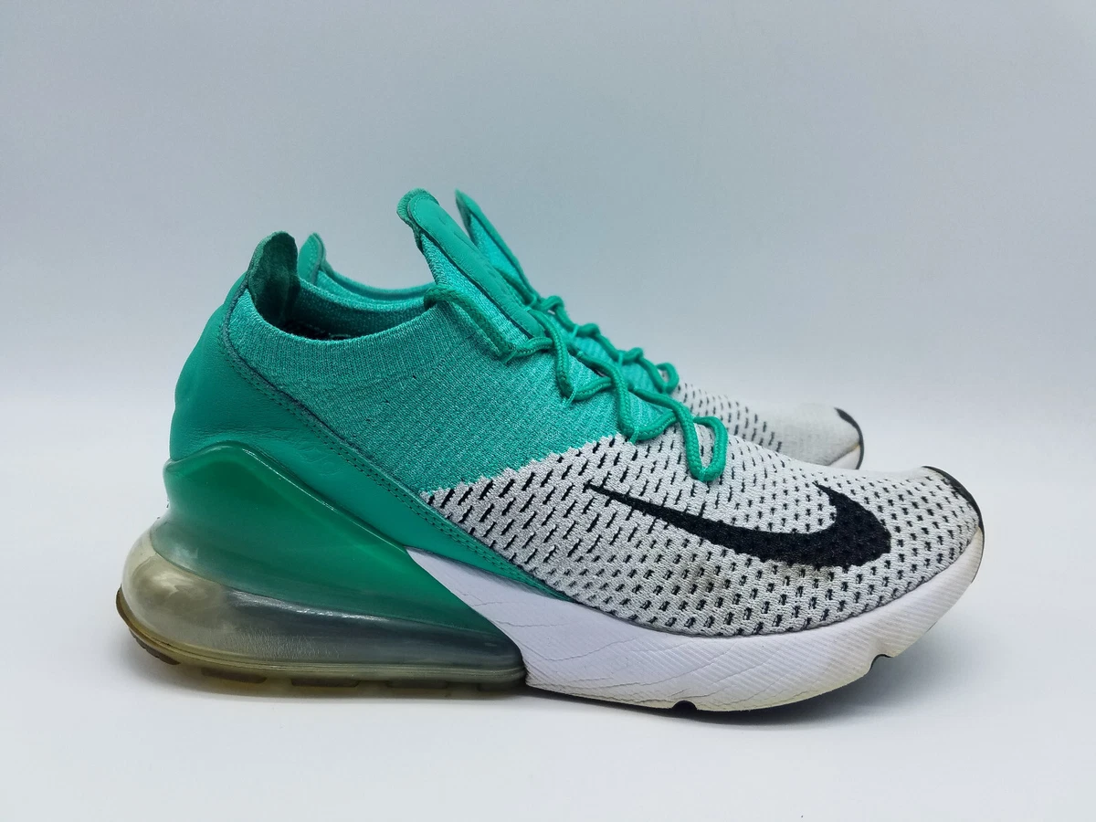 Nike Air Max 270 Flyknit Women&#039;s Running Shoes 8 Clear Emerald *See descr* | eBay