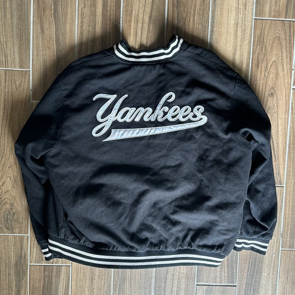 Vintage NY Yankees Jeff Hamilton Jacket JH Design REVERSIBLE 90's Y2K XXL - Image 2 of 3