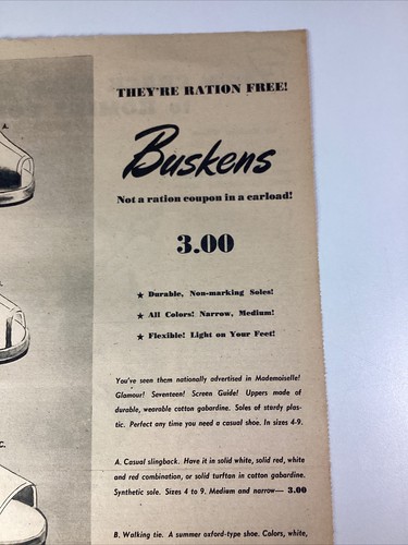 Atlanta GA Print Ad 1945 AJC Rich’s Women Fashion Shoes Buskens - Picture 9 of 9