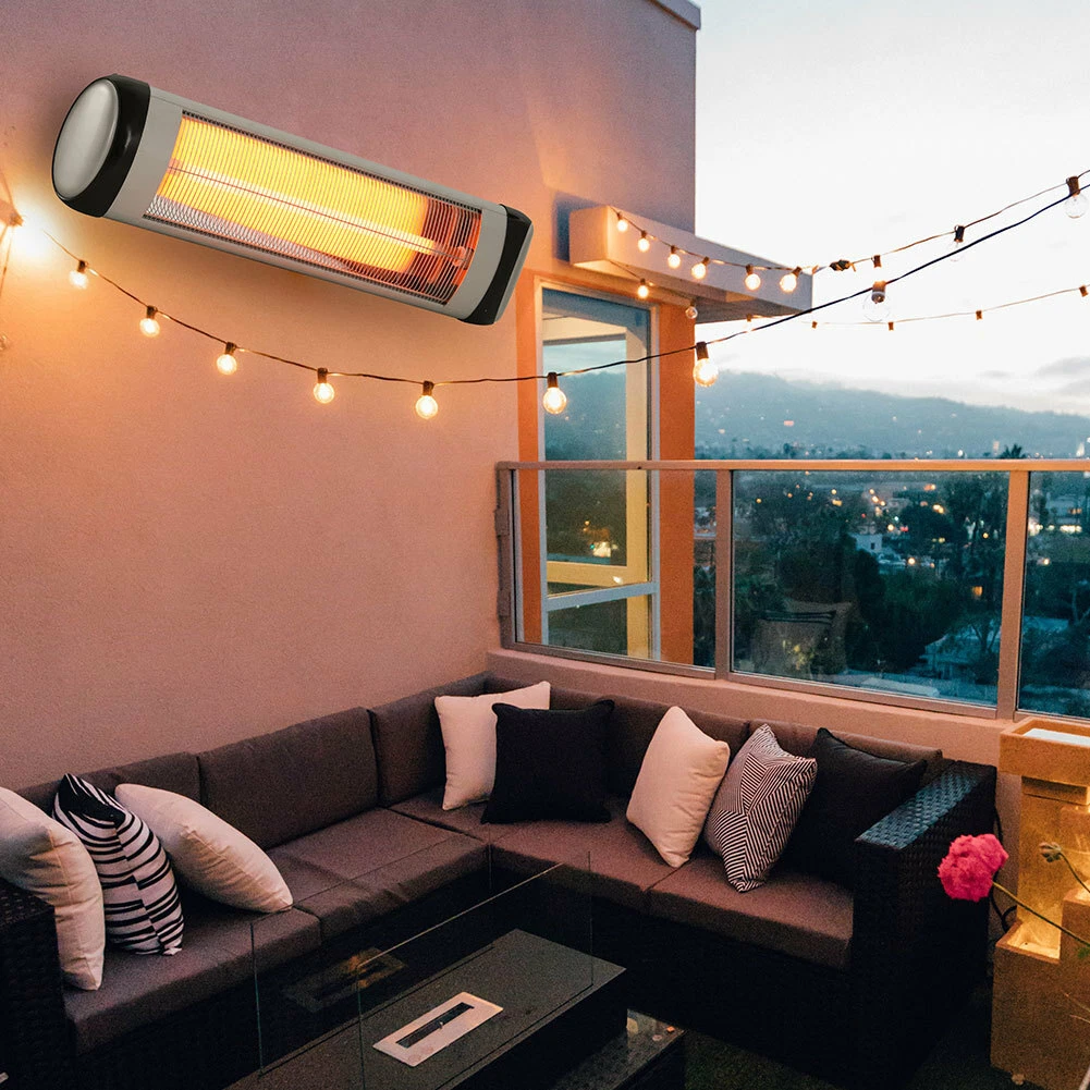 Wall Mounted Electric Patio Heater 2.5KW 220V Home Garden Infrared Warmer  Lights | eBay