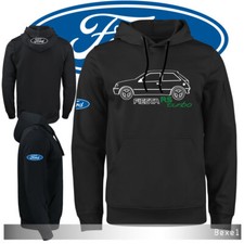 FELPA CAPPUCCIO HOODIE PRINTED FORD FIESTA RS TURBO NOVITA' COTONE FRUIT COL N
