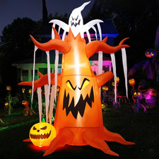 10 FT Halloween Inflatables Tree Outdoor Decorations Blow up Yard Scary Dead Tre
