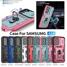 For Samsung Galaxy "A" Series 3 in 1 Magnetic Ring Stand Rugged Hard Phone Case
