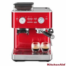 KitchenAid Semi Auto Espresso Machine with Burr Grinder Candy Apple 5KES6551BCA