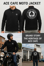 Giacca Moto Ace Cafe, Stile Classico, Logo Ace, Prodotto Con Licenza